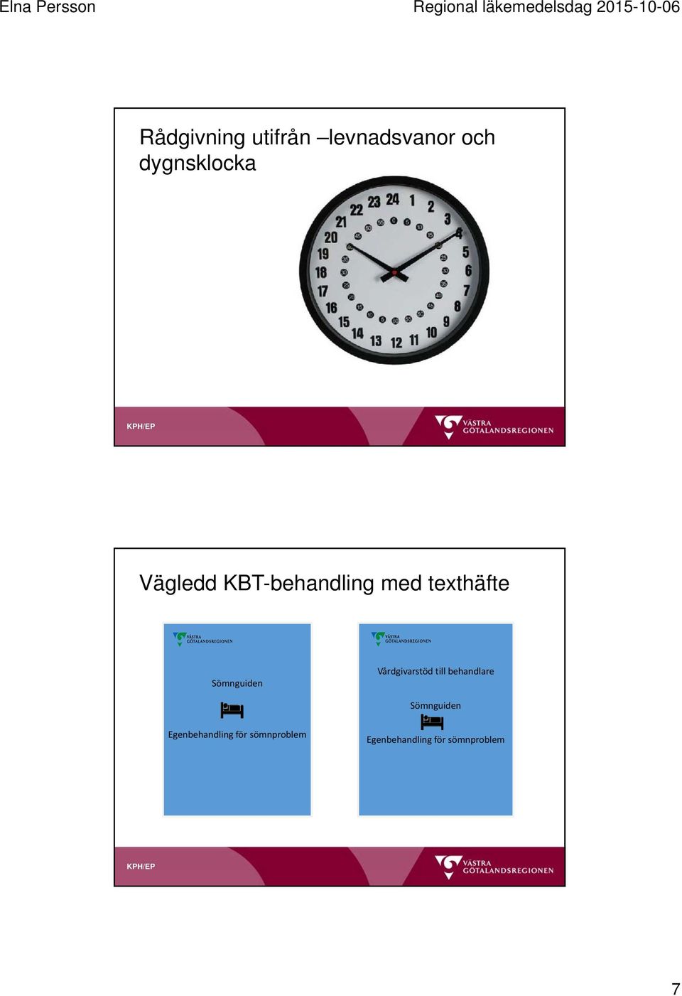 Vårdgivarstöd till behandlare Sömnguiden