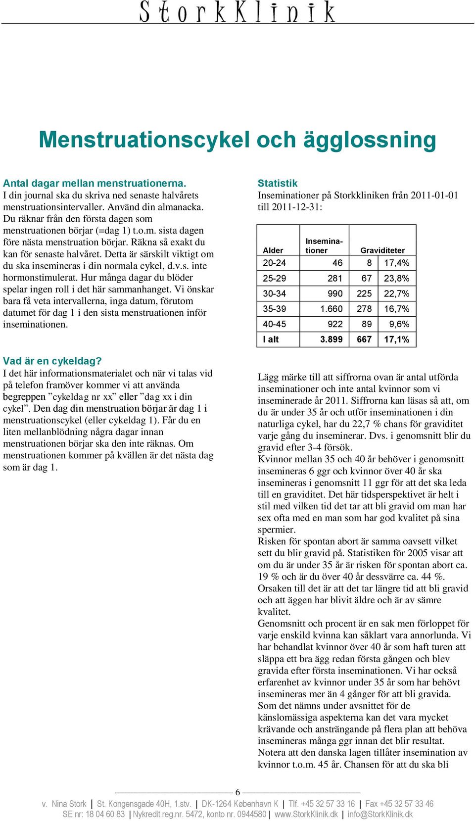 Detta är särskilt viktigt om du ska insemineras i din normala cykel, d.v.s. inte hormonstimulerat. Hur många dagar du blöder spelar ingen roll i det här sammanhanget.