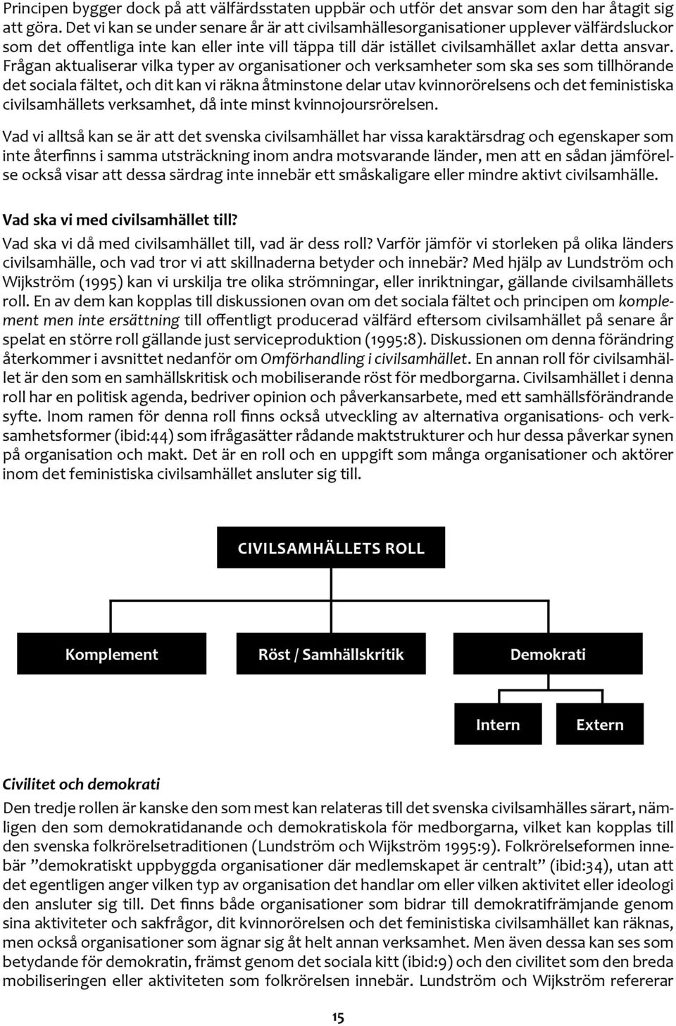 Frågan aktualiserar vilka typer av organisationer och verksamheter som ska ses som tillhörande det sociala fältet, och dit kan vi räkna åtminstone delar utav kvinnorörelsens och det feministiska