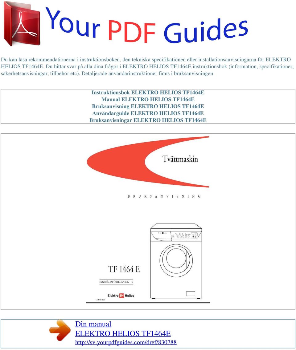 Du hittar svar på alla dina frågor i instruktionsbok (information, specifikationer,