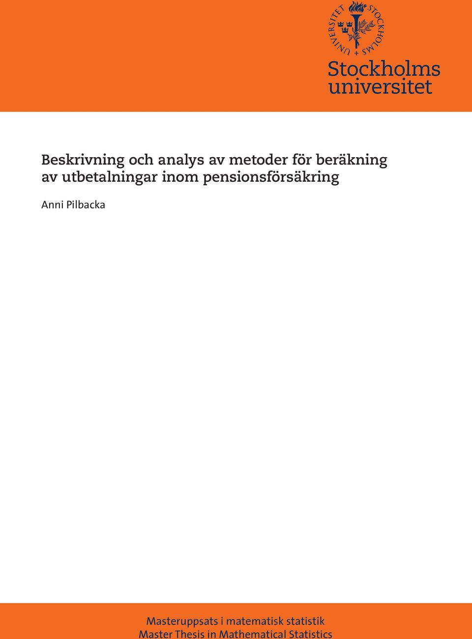 pensionsförsäkring Anni Pilbacka