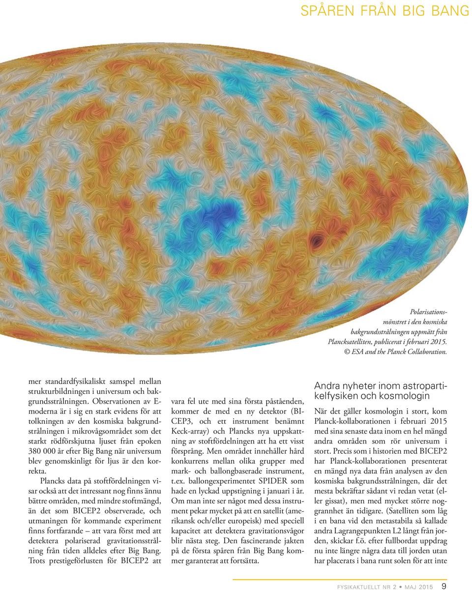 Observationen av E- moderna är i sig en stark evidens för att tolkningen av den kosmiska bakgrundstrålningen i mikrovågsområdet som det starkt rödförskjutna ljuset från epoken 380 000 år efter Big