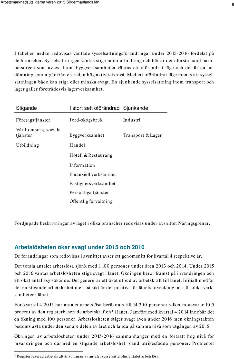 Inom byggverksamheten väntas ett oförändrat läge och det är en bedömning som utgår från en redan hög aktivitetsnivå.