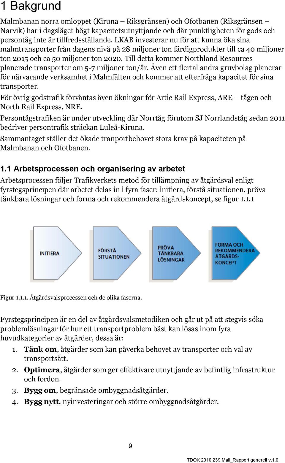 Till detta kommer Northland Resources planerade transporter om 5-7 miljoner ton/år.