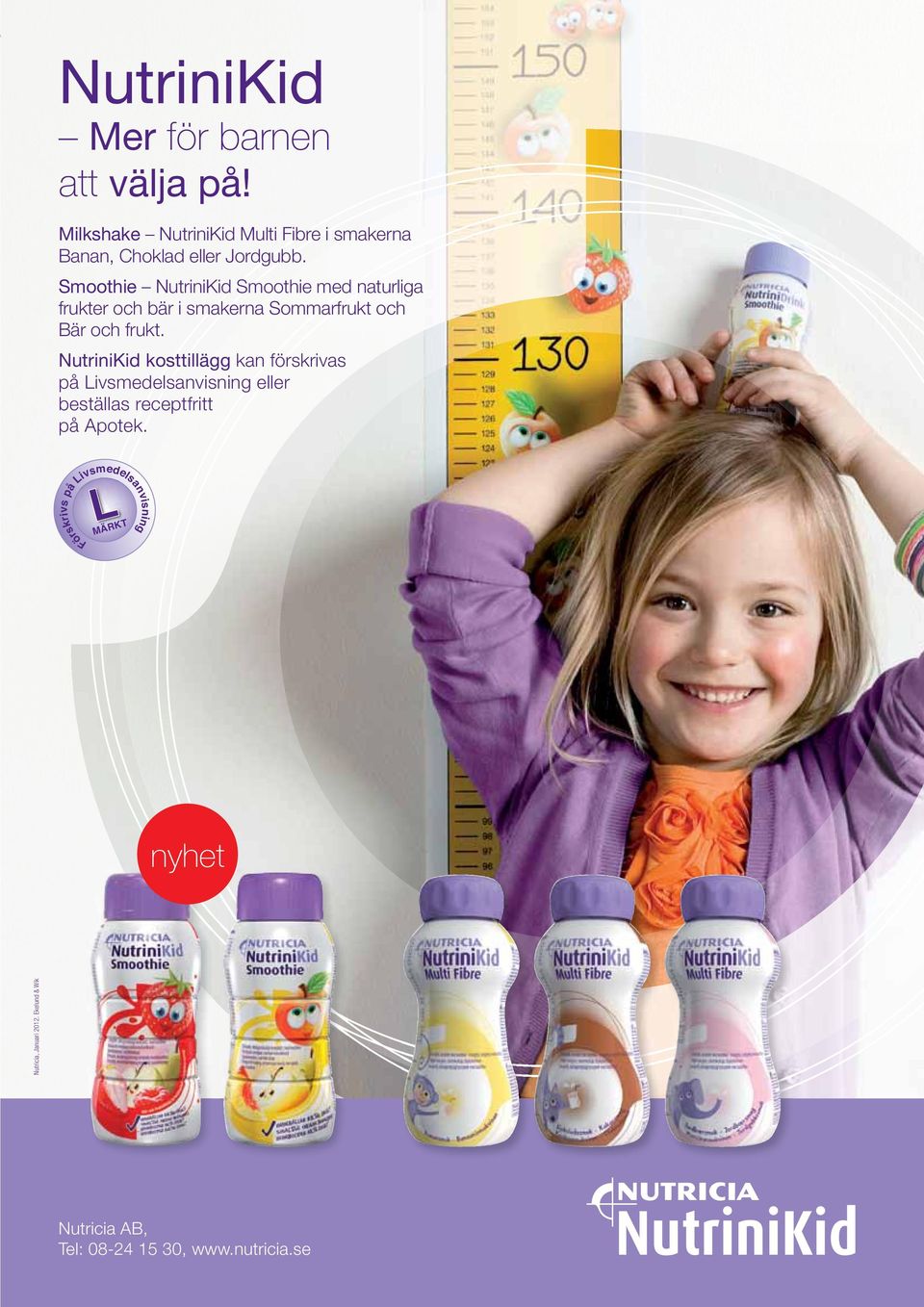 Smoothie NutriniKid Smoothie med naturliga frukter och bär i smakerna Sommarfrukt och Bär och frukt.