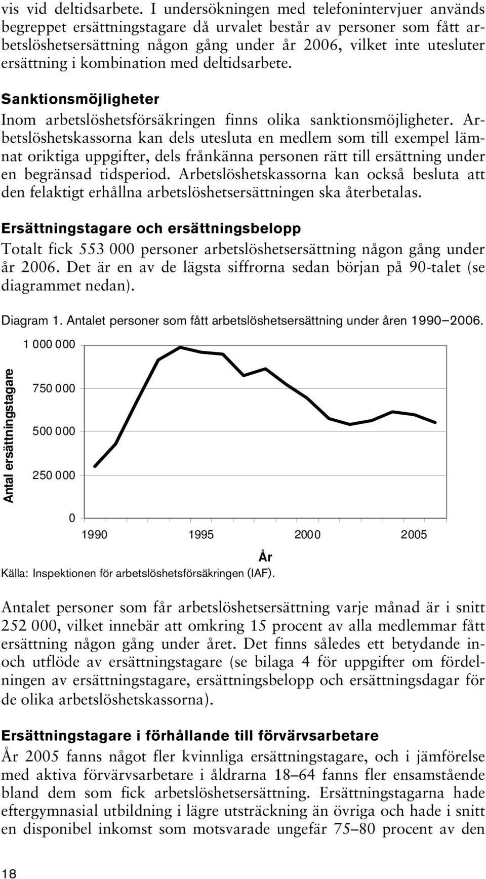 kombination med deltidsarbete. Sanktionsmöjligheter Inom arbetslöshetsförsäkringen finns olika sanktionsmöjligheter.