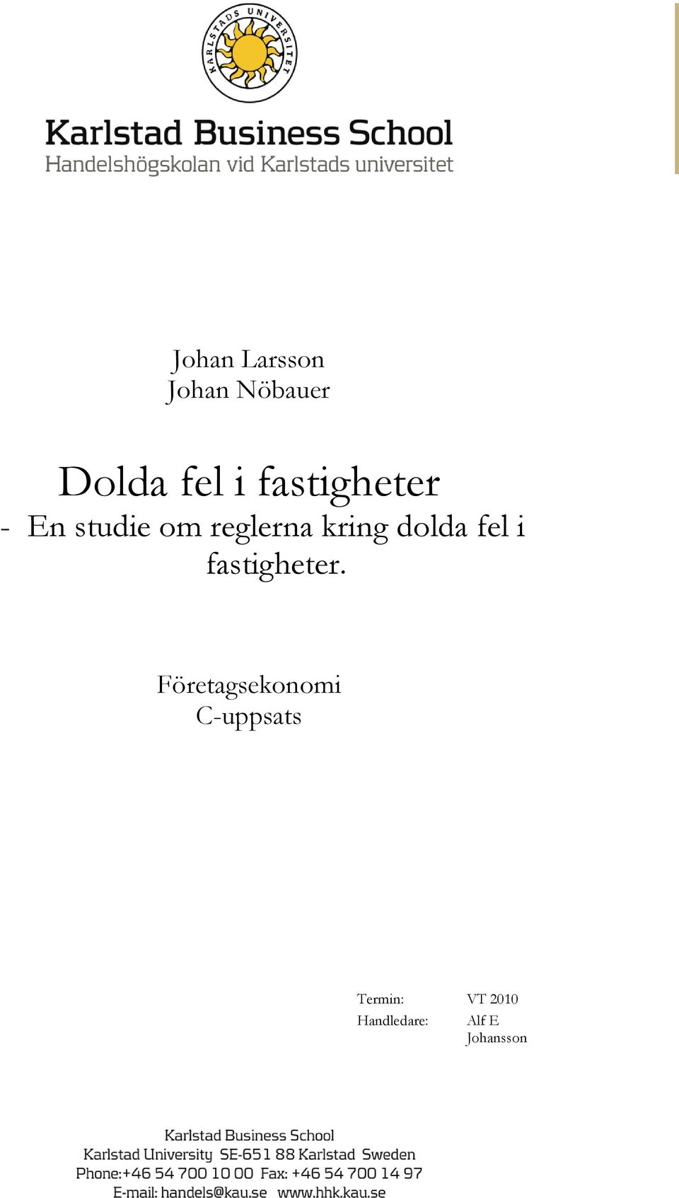 dolda fel i fastigheter.