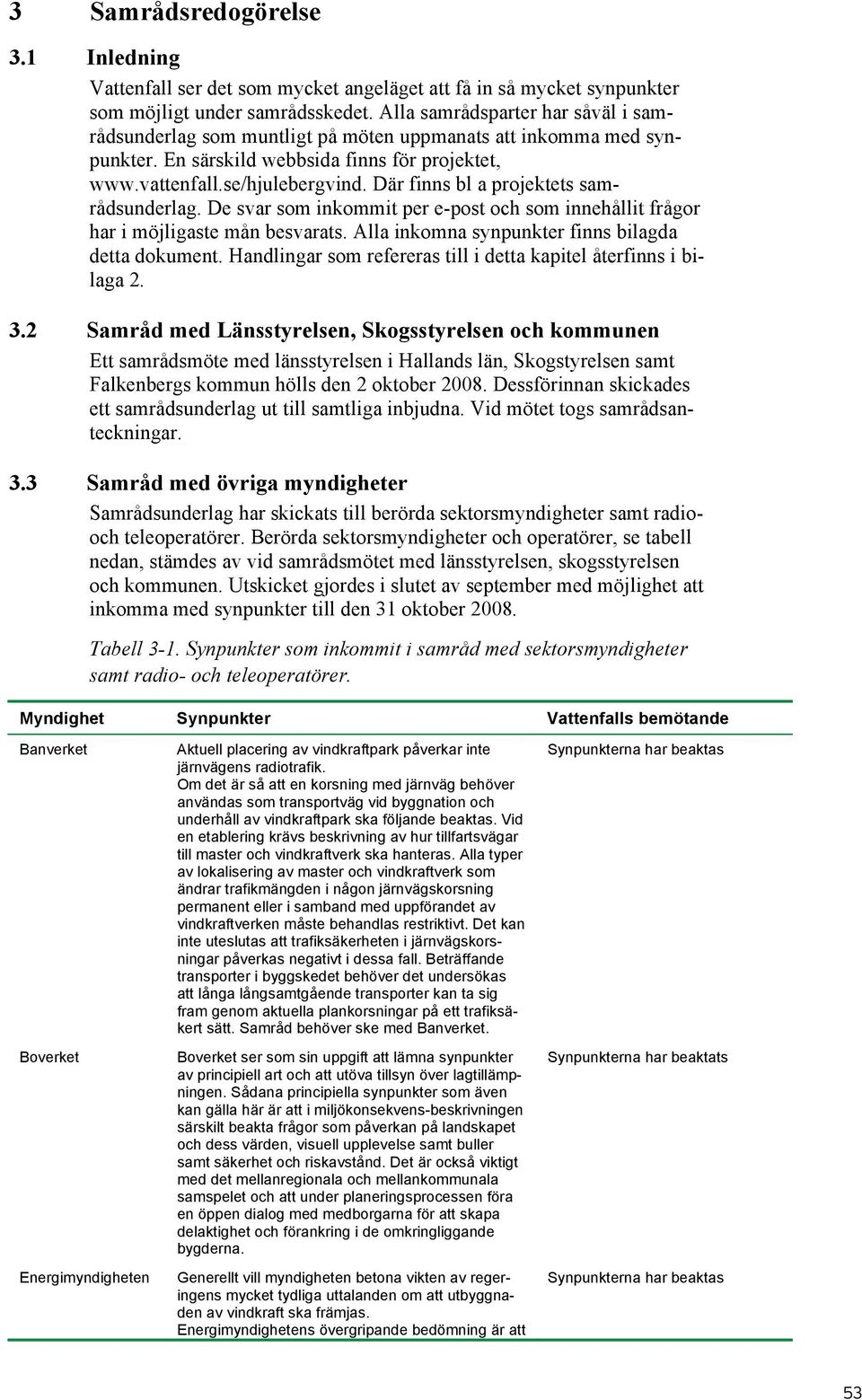 Där finns bl a projektets samrådsunderlag. De svar som inkommit per e-post och som innehållit frågor har i möjligaste mån besvarats. Alla inkomna synpunkter finns bilagda detta dokument.