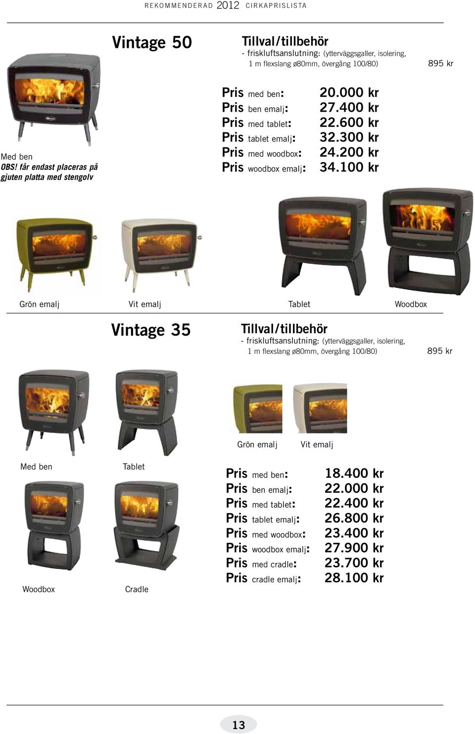 000 kr 27.400 kr 22.600 kr 32.300 kr 24.200 kr Pris woodbox emalj: 34.