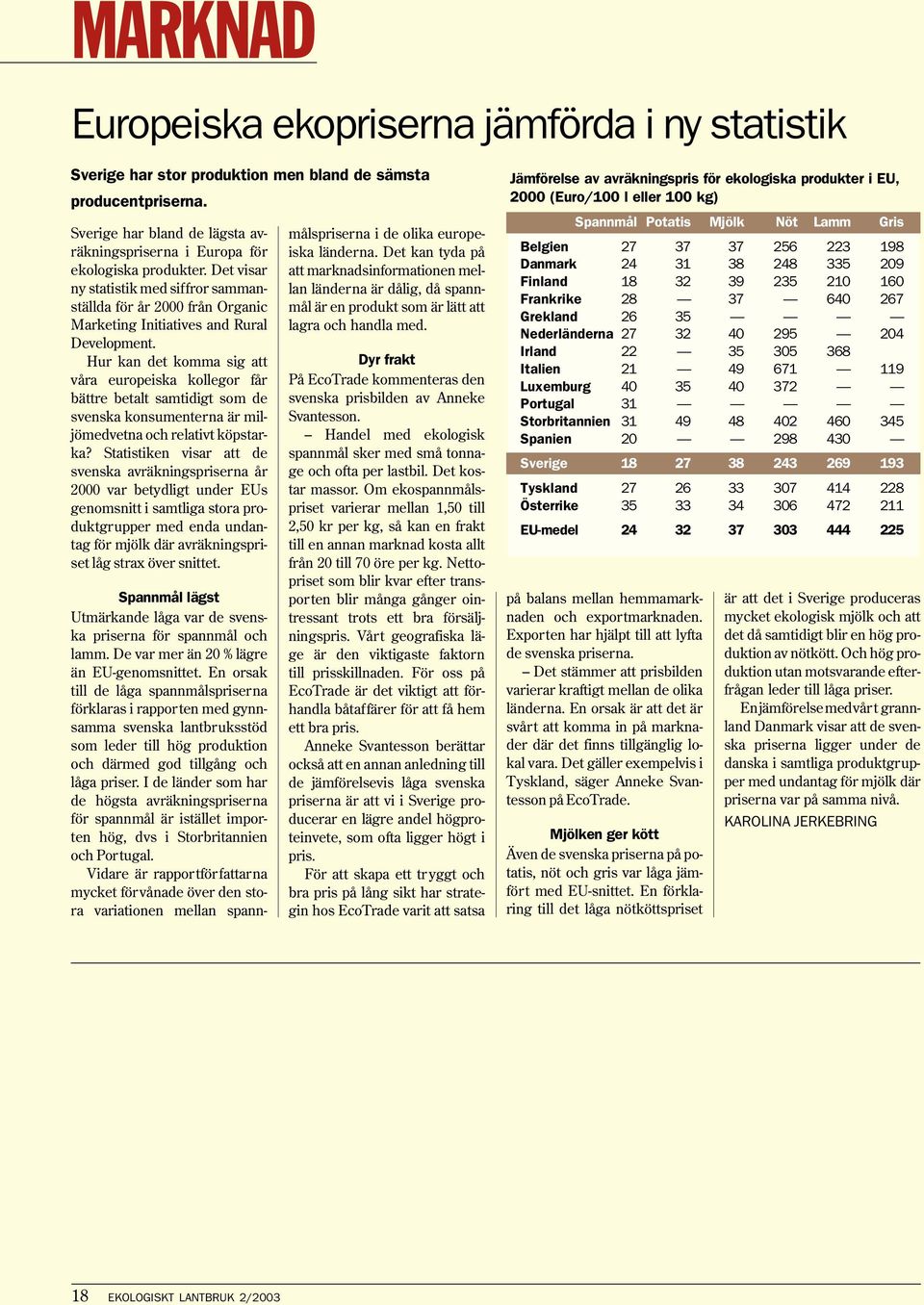 Hur kan det komma sig att våra europeiska kollegor får bättre betalt samtidigt som de svenska konsumenterna är miljömedvetna och relativt köpstarka?