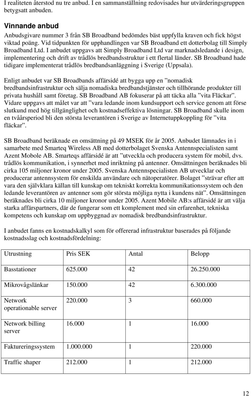 Vid tidpunkten för upphandlingen var SB Broadband ett dotterbolag till Simply Broadband Ltd.