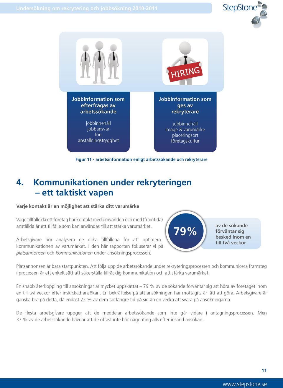 Kommunikationen under rekryteringen ett taktiskt vapen Varje kontakt är en möjlighet att stärka ditt varumärke Varje tillfälle då ett företag har kontakt med omvärlden och med (framtida) anställda är