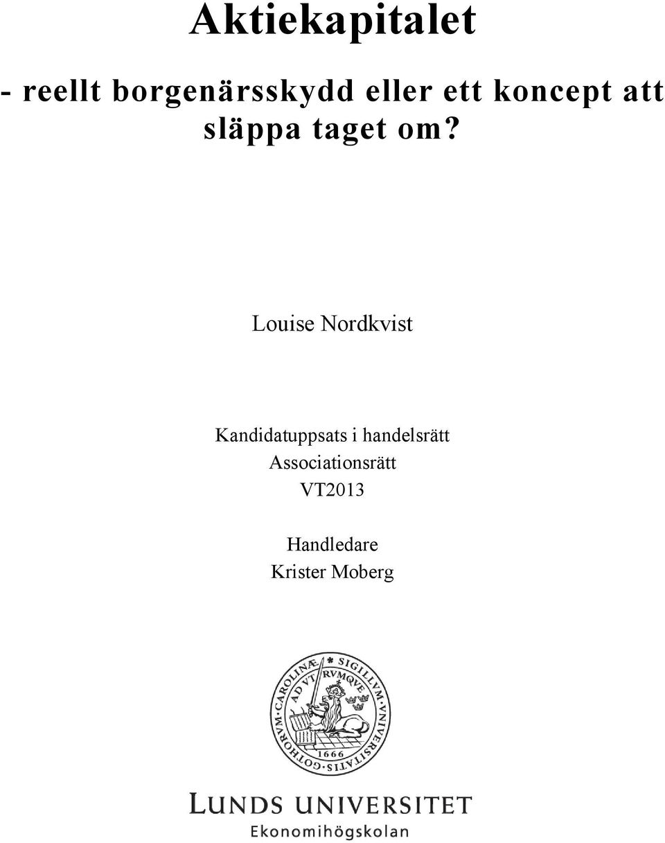 Louise Nordkvist Kandidatuppsats i