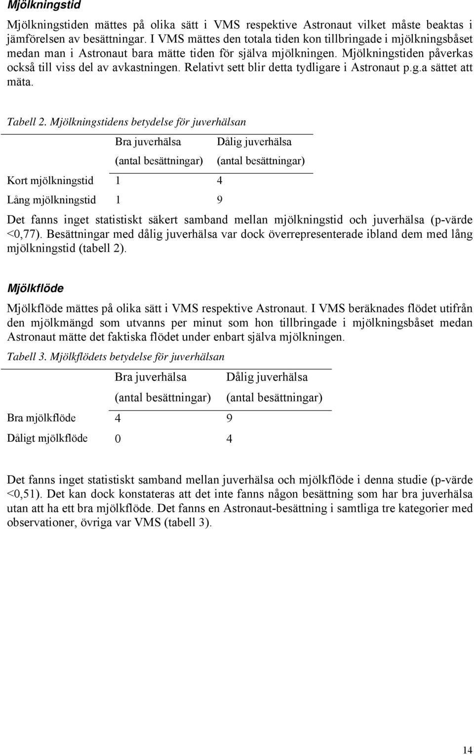 Relativt sett blir detta tydligare i Astronaut p.g.a sättet att mäta. Tabell 2.