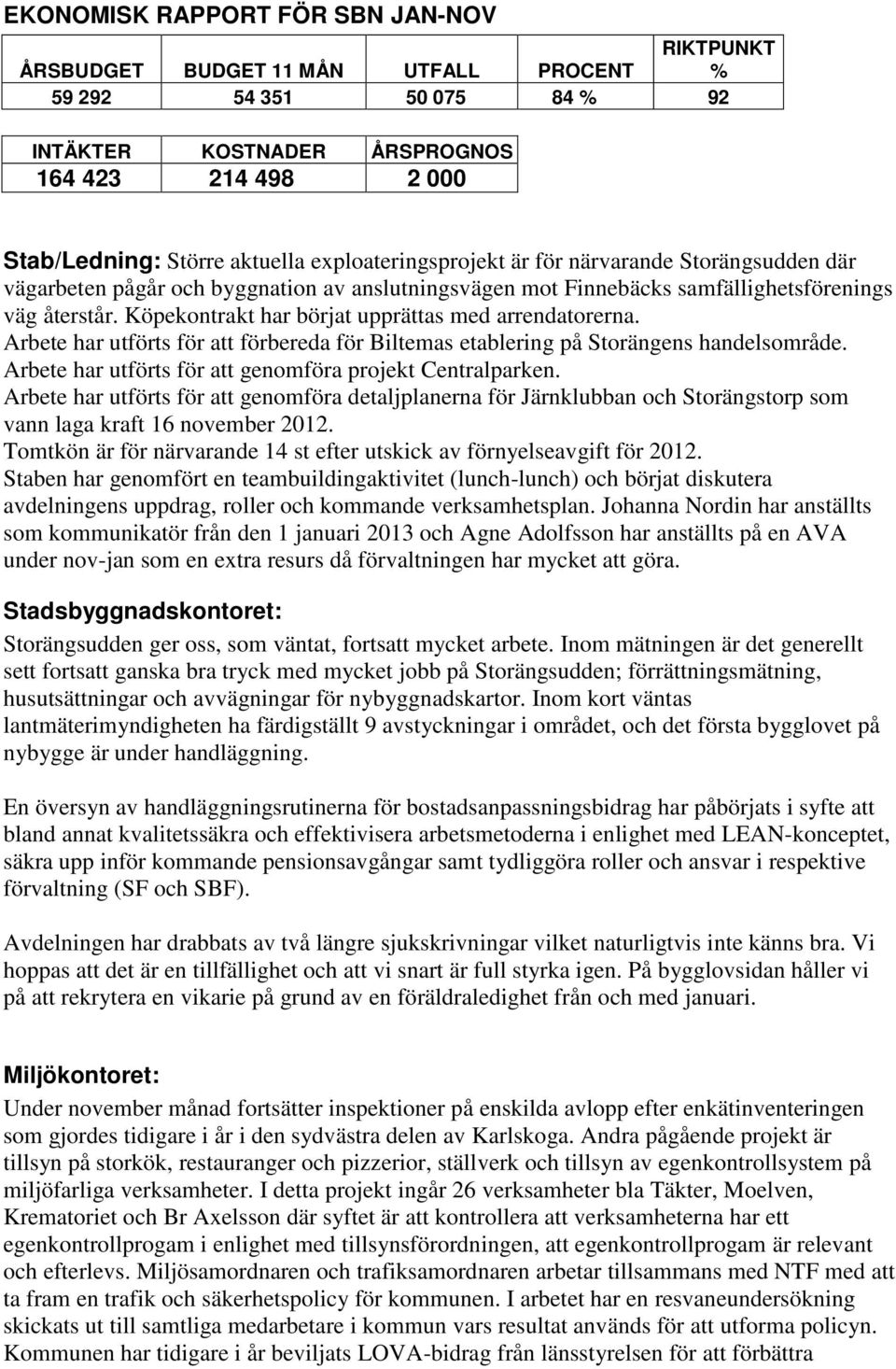 Köpekontrakt har börjat upprättas med arrendatorerna. Arbete har utförts för att förbereda för Biltemas etablering på Storängens handelsområde.