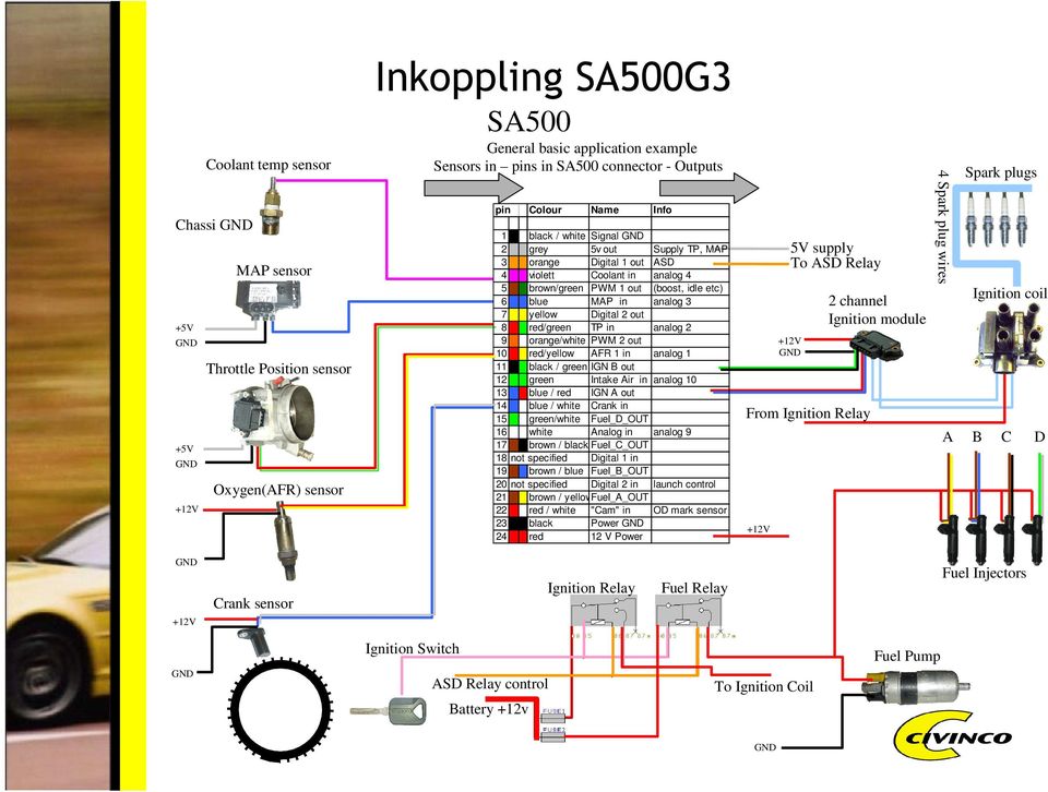 blue / red IGN A out 14 blue / white Crank in 15 green/white FueI_D_OUT 16 white Analog in 17 brown / black FueI_C_OUT 18 not specified Digital 1 in 19 brown / blue FueI_B_OUT 20 not specified
