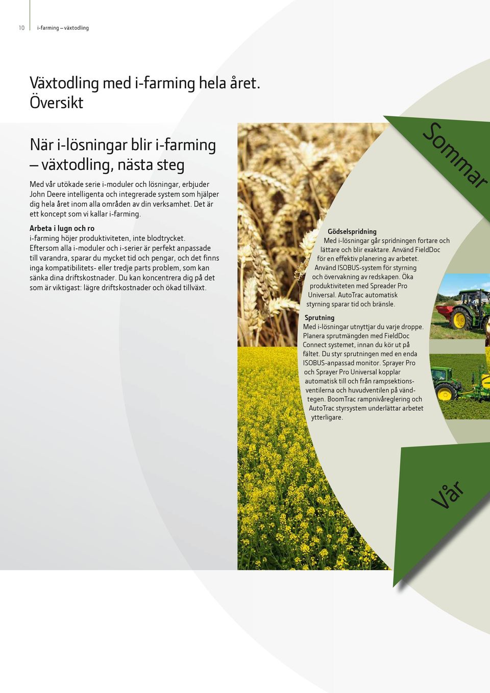 alla områden av din verksamhet. Det är ett koncept som vi kallar i-farming. Arbeta i lugn och ro i-farming höjer produktiviteten, inte blodtrycket.