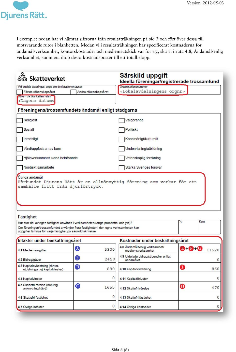 Medan vi i resultaträkningen har specificerat kstnaderna för ändamålsverksamhet, kntrskstnader