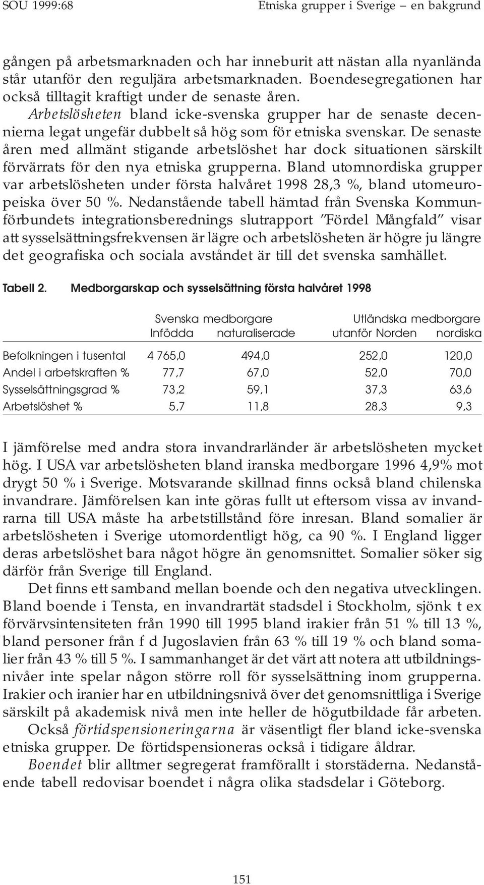 De senaste åren med allmänt stigande arbetslöshet har dock situationen särskilt förvärrats för den nya etniska grupperna.