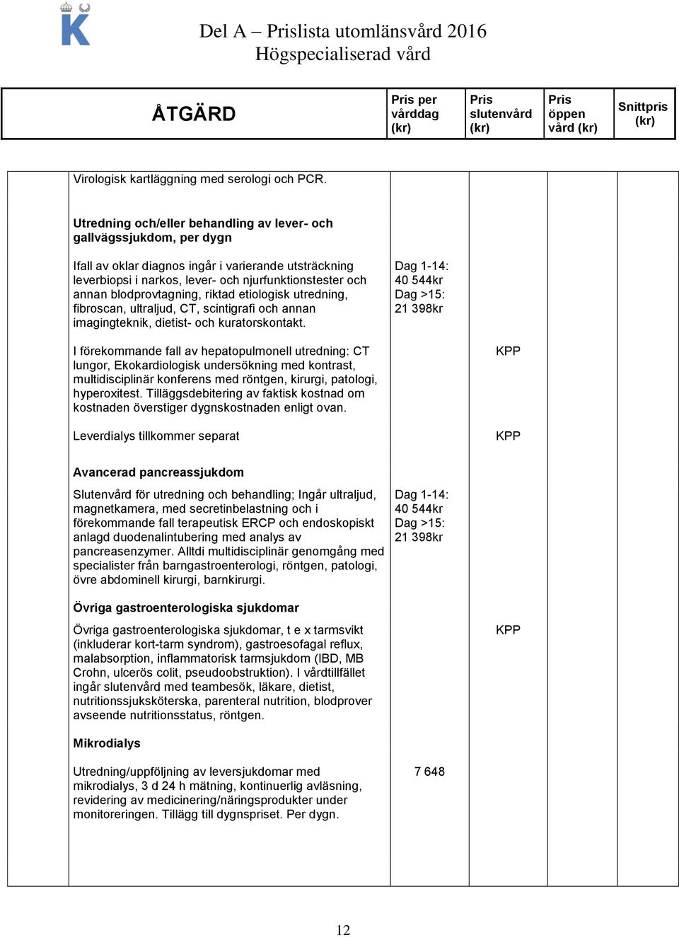 blodprovtagning, riktad etiologisk utredning, fibroscan, ultraljud, CT, scintigrafi och annan imagingteknik, dietist- och kuratorskontakt.