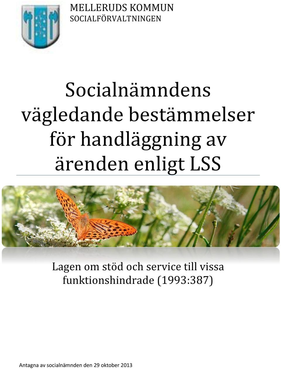 enligt LSS Lagen om stöd och service till vissa