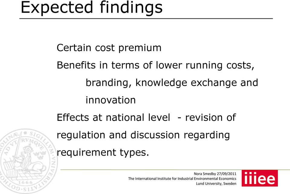 innovation Effects at national level - revision of