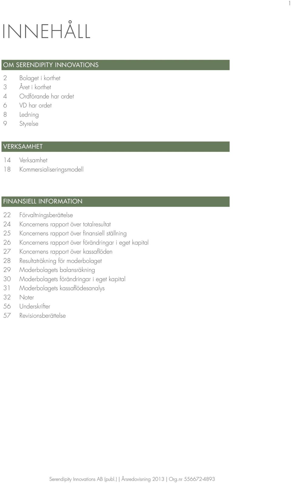 totalresultat Koncernens rapport över finansiell ställning Koncernens rapport över förändringar i eget kapital Koncernens rapport över kassaflöden