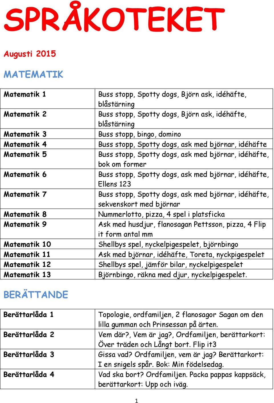 Spotty dogs, ask med björnar, idéhäfte, bok om former Buss stopp, Spotty dogs, ask med björnar, idéhäfte, Ellens 123 Buss stopp, Spotty dogs, ask med björnar, idéhäfte, sekvenskort med björnar