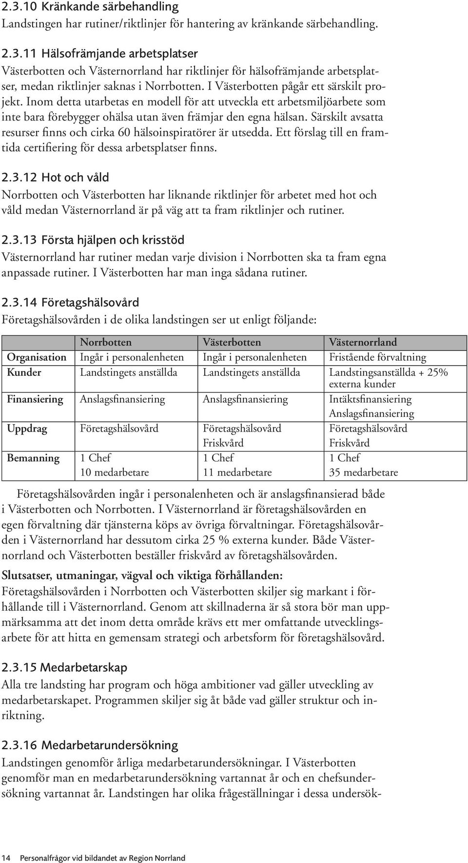 Särskilt avsatta resurser finns och cirka 60 hälsoinspiratörer är utsedda. Ett förslag till en framtida certifiering för dessa arbetsplatser finns. 2.3.