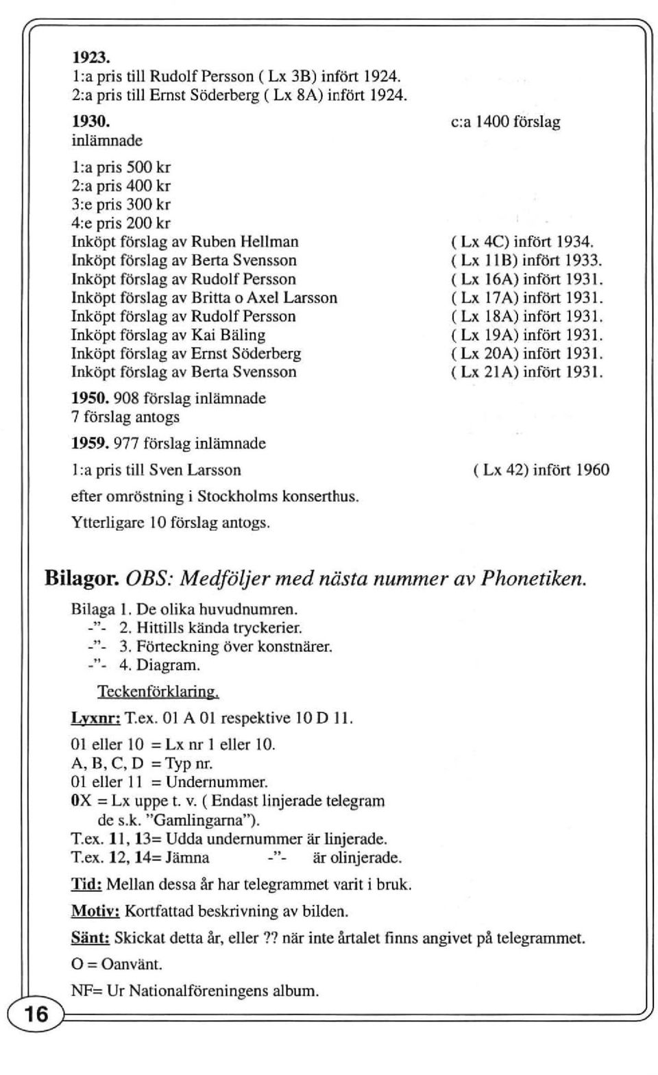 Axel Larsson Inköpt förslag av Rudolf Persson Inköpt förslag av Kai BäIing Inköpt förslag av Ernst öderberg Inköpt förslag av Berta vensson 1950.908 förslag inlämnade 7 förslag antogs 1959.