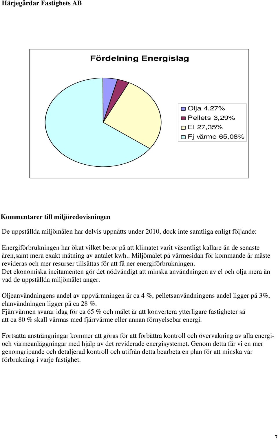 . Miljömålet på värmesidan för kommande år måste revideras och mer resurser tillsättas för att få ner energiförbrukningen.