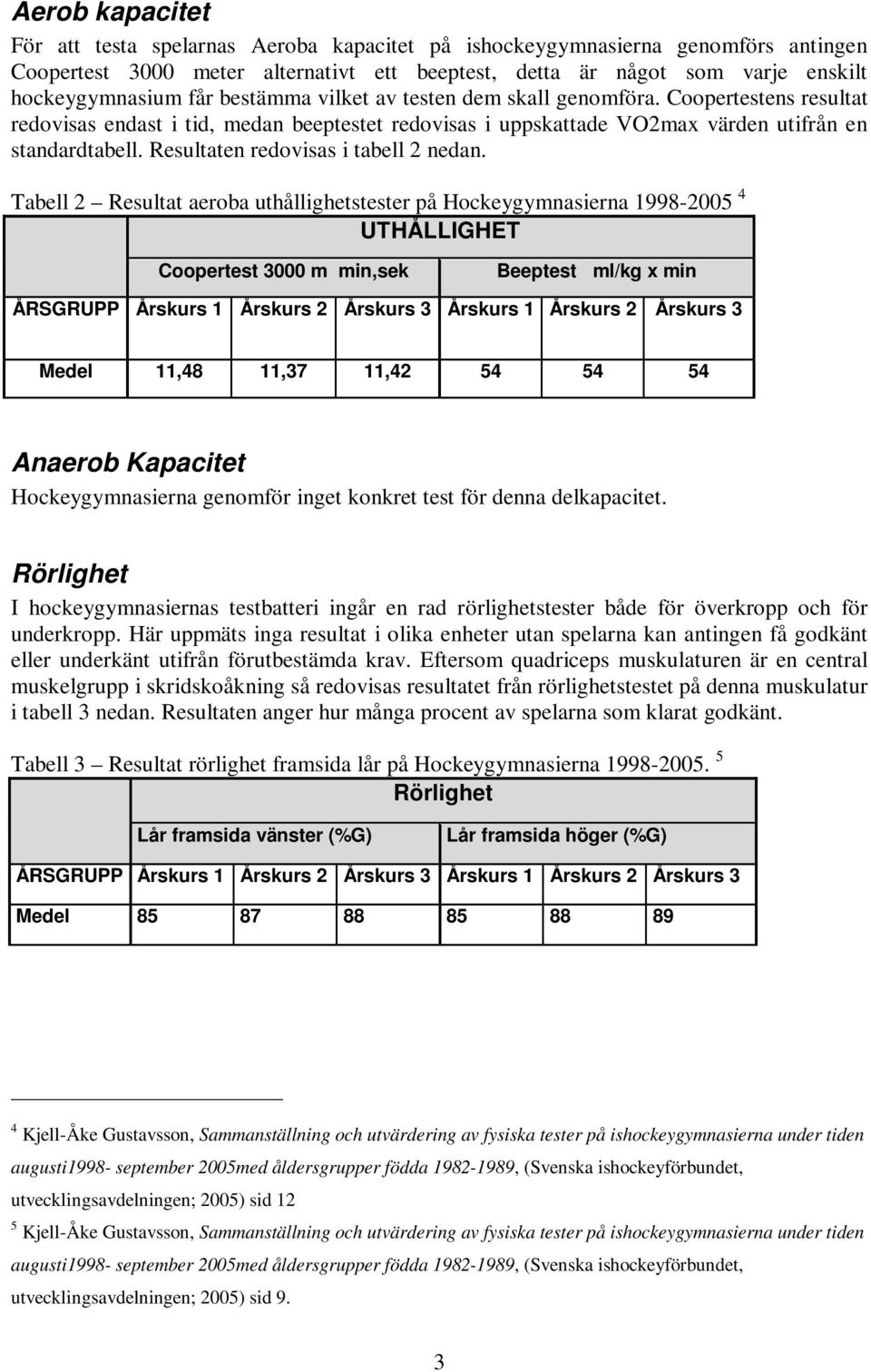 Resultaten redovisas i tabell 2 nedan.