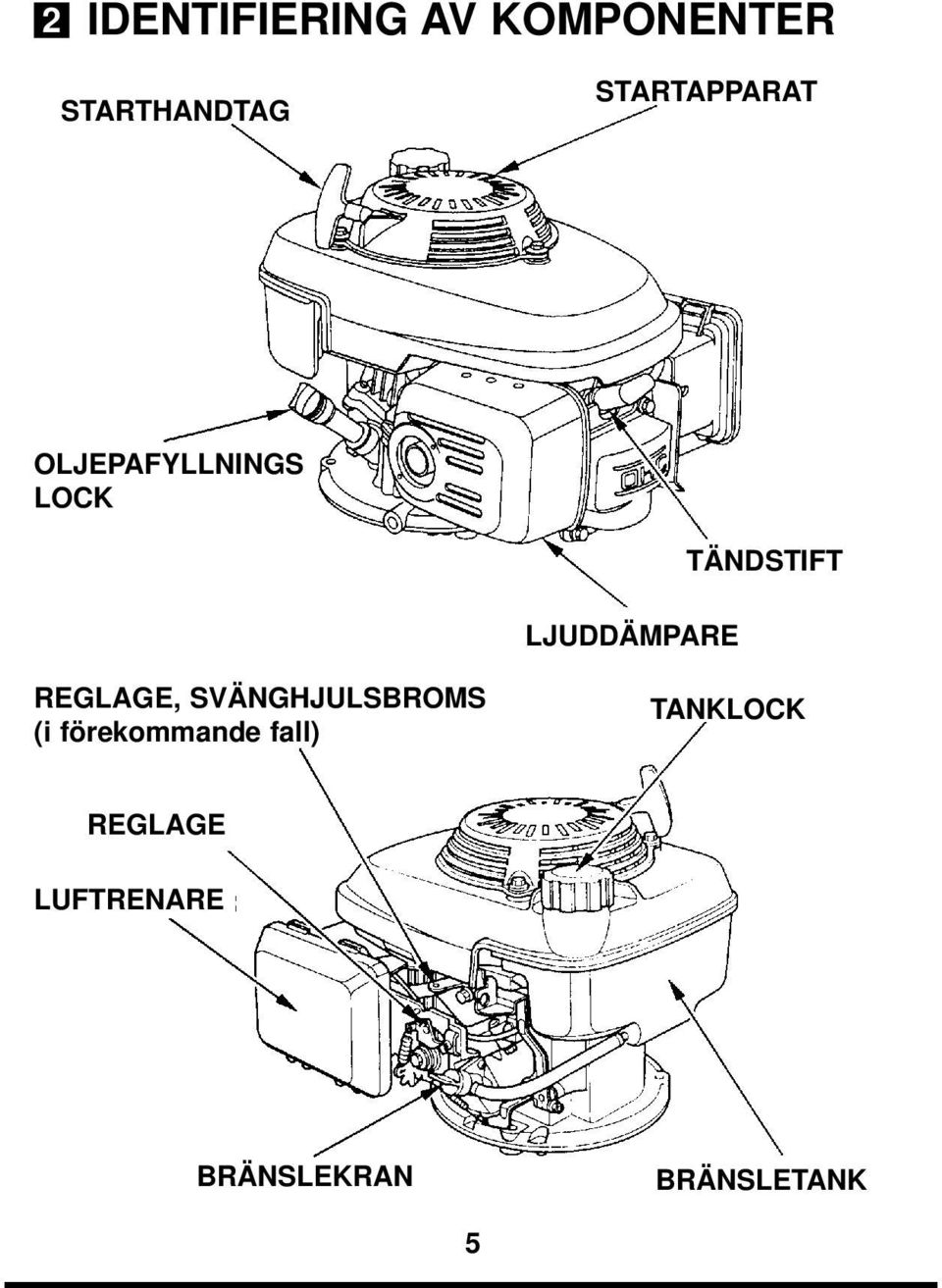 TÄNDSTIFT REGLAGE, SVÄNGHJULSBROMS (i