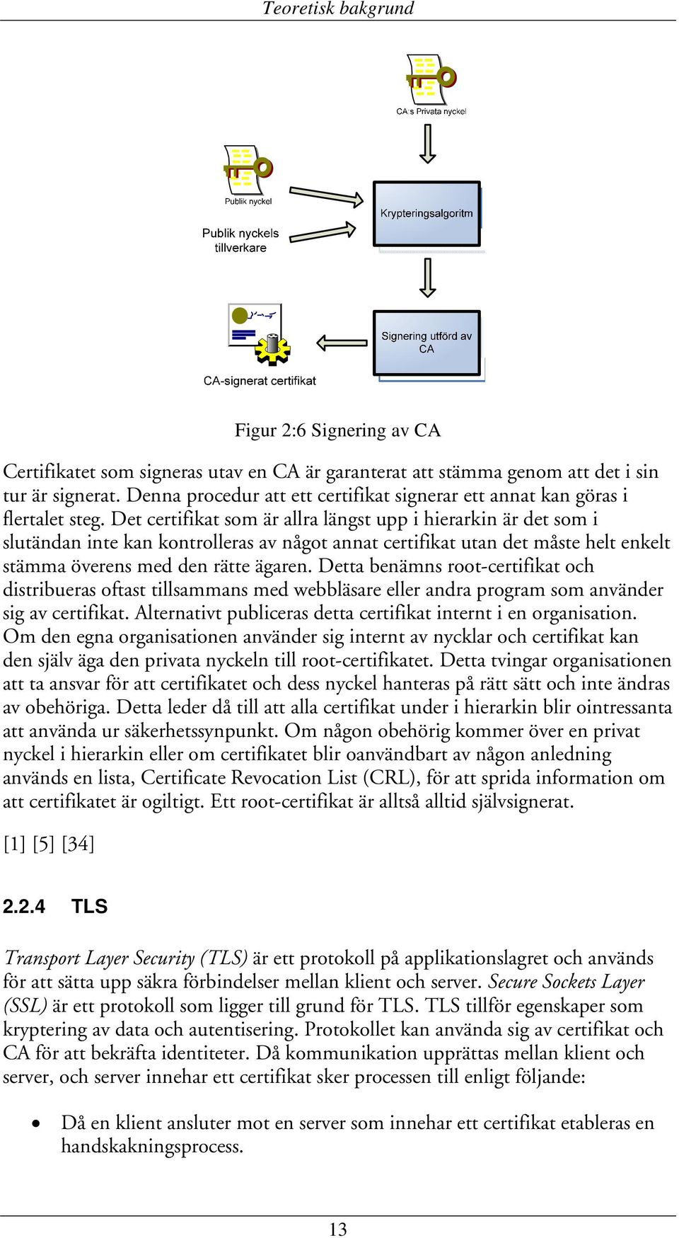 Det certifikat som är allra längst upp i hierarkin är det som i slutändan inte kan kontrolleras av något annat certifikat utan det måste helt enkelt stämma överens med den rätte ägaren.