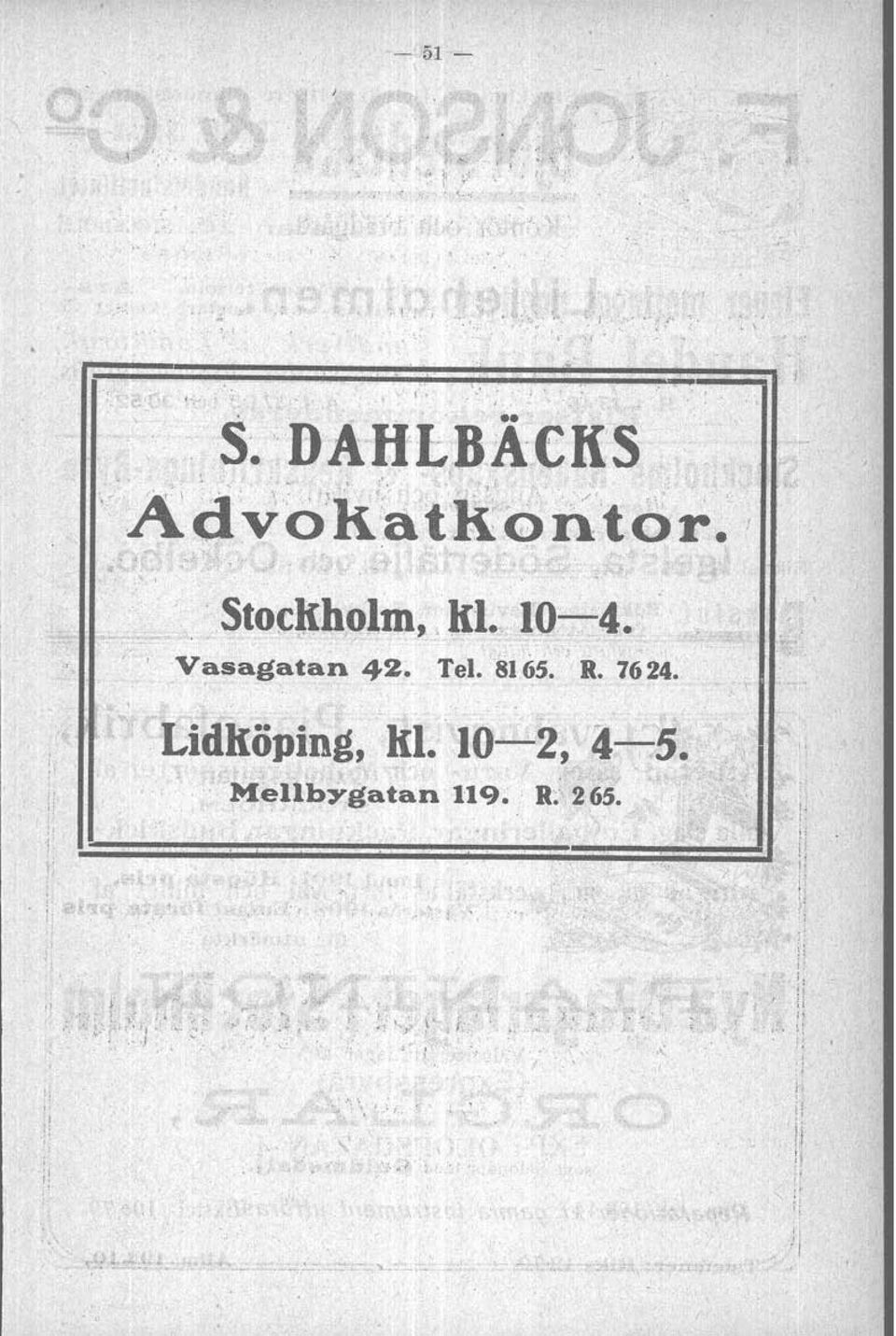 Stochbolm, hl. 10-4. Vasagatan 4.2.