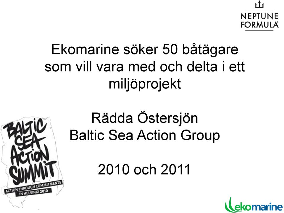 miljöprojekt Rädda Östersjön