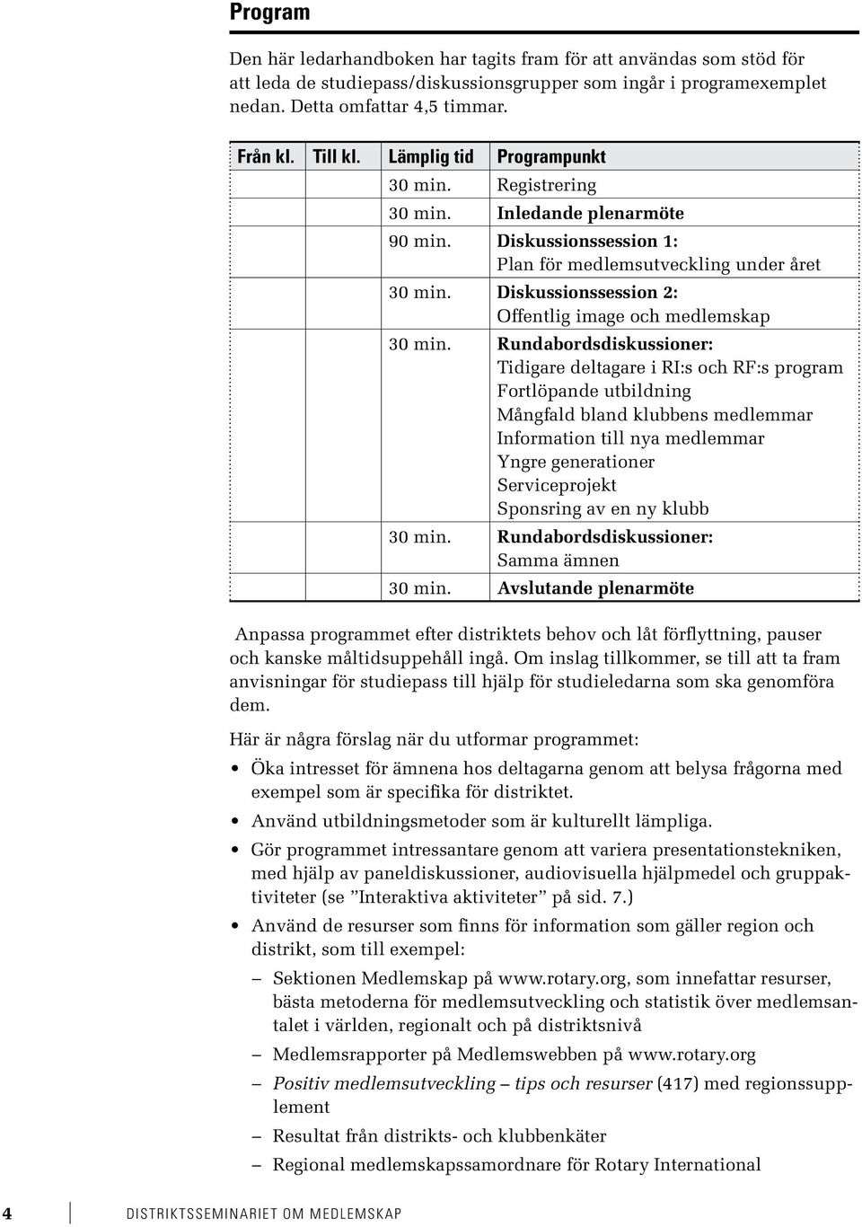 Diskussionssession 2: Offentlig image och medlemskap 30 min.