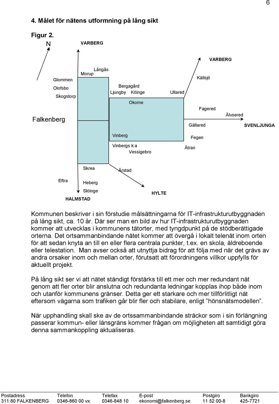 Skrea Årstad Eftra Heberg Slöinge HALMSTAD HYLTE Kommunen beskriver i sin förstudie målsättningarna för IT-infrastrukturutbyggnaden på lång sikt, ca. 10 år.