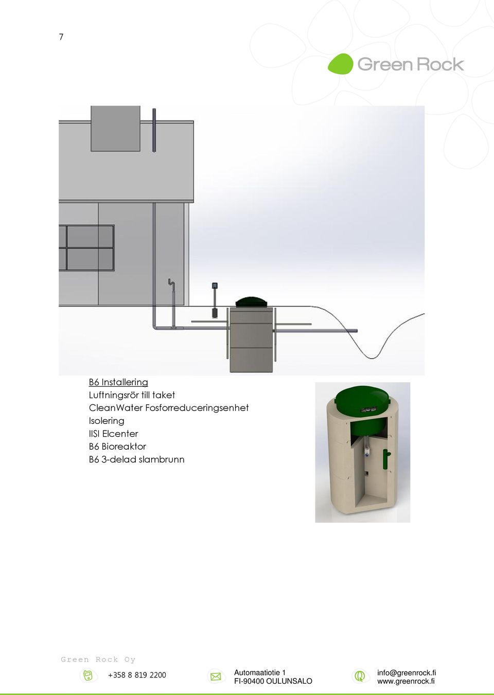 Fosforreduceringsenhet Isolering