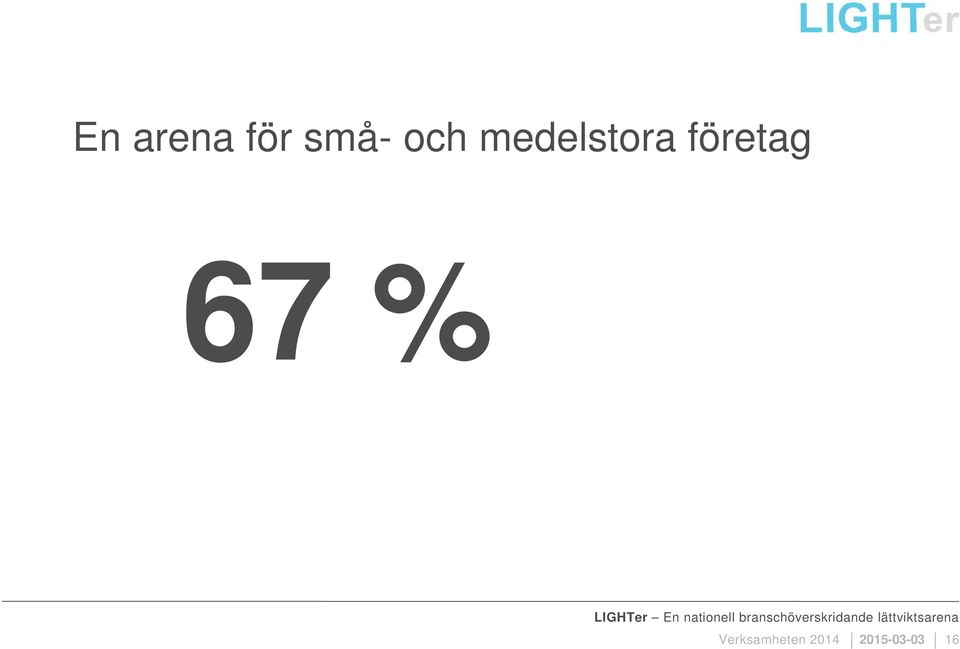 företag 67 %