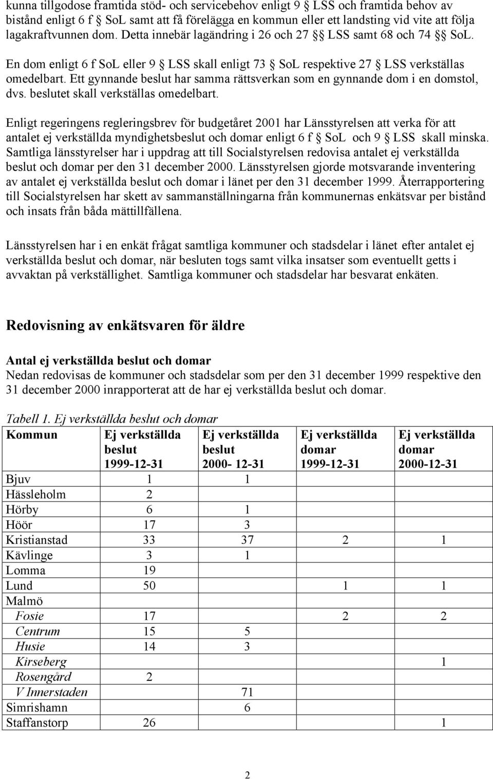 Ett gynnande beslut har samma rättsverkan som en gynnande dom i en domstol, dvs. beslutet skall verkställas omedelbart.