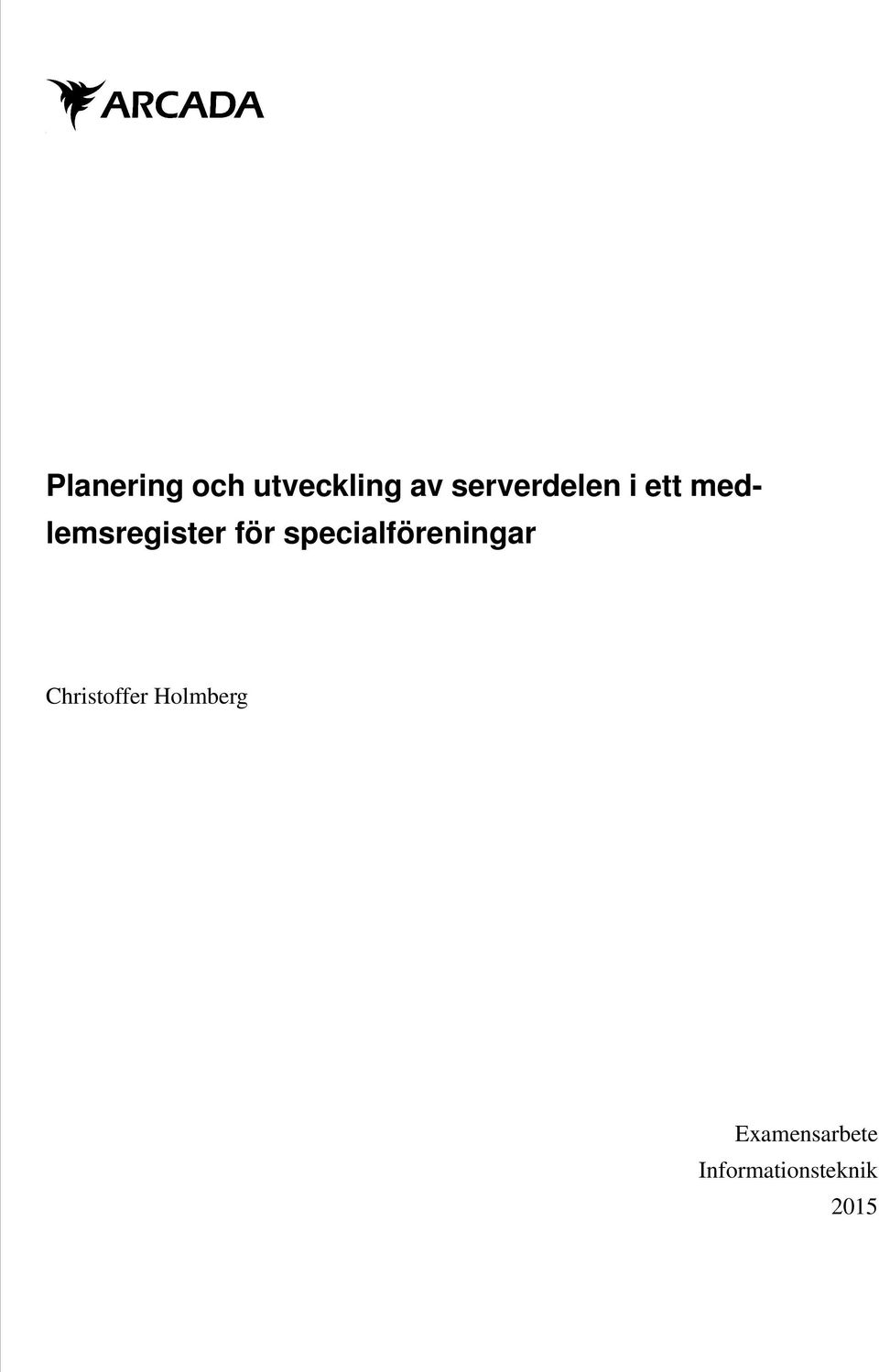 för specialföreningar Christoffer