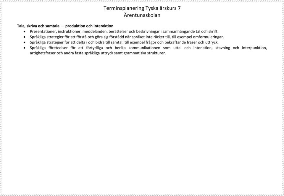 Språkliga strategier för att delta i och bidra till samtal, till exempel frågor och bekräftande fraser och uttryck.