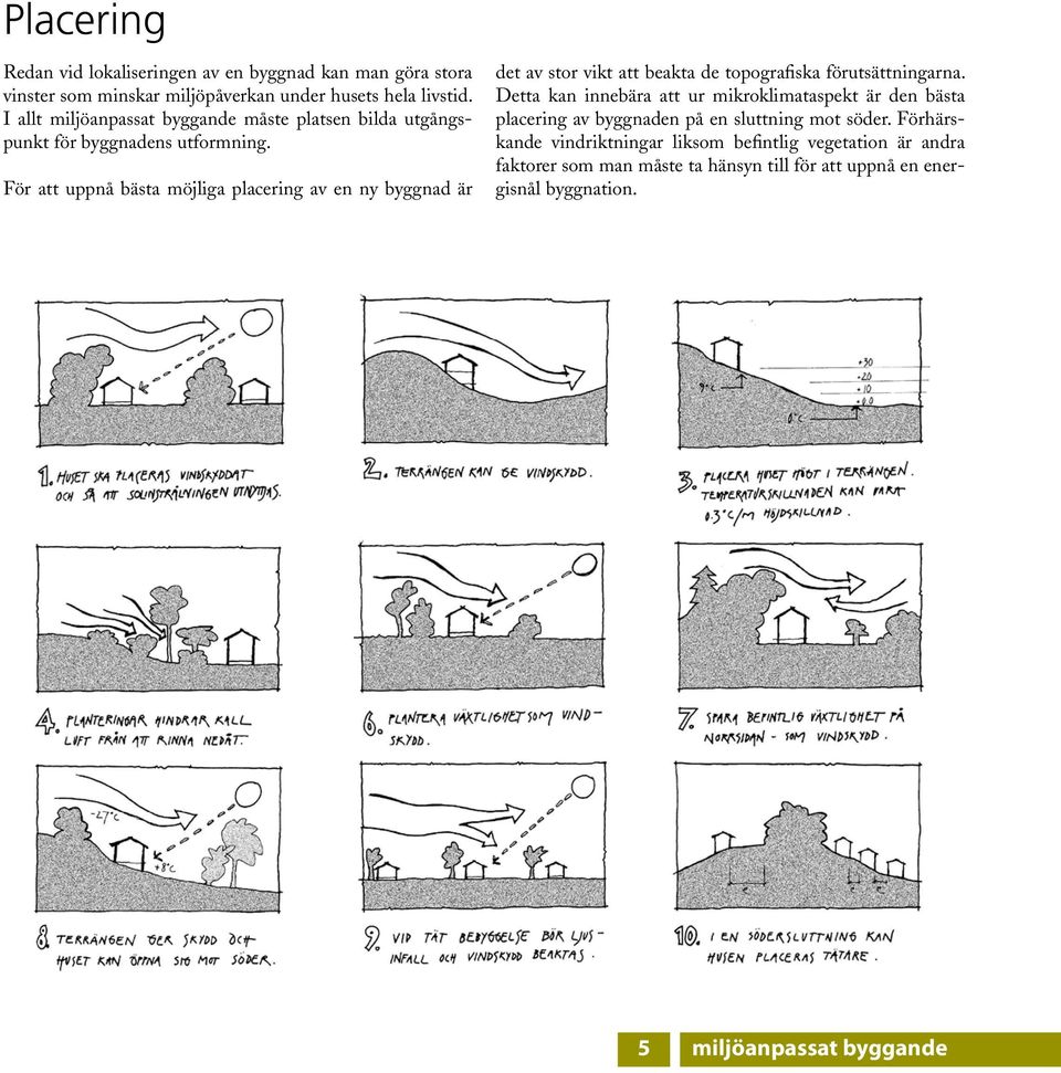 För att uppnå bästa möjliga placering av en ny byggnad är det av stor vikt att beakta de topografiska förutsättningarna.