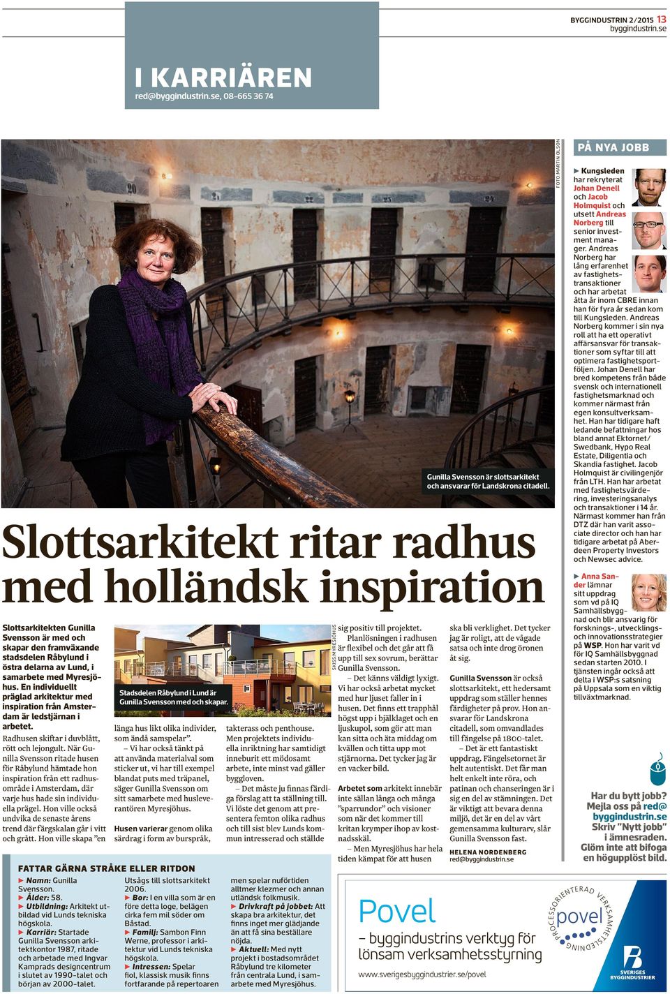När Gunilla Svensson ritade husen för Råbylund hämtade hon inspiration från ett radhusområde i Amsterdam, där varje hus hade sin individuella prägel.