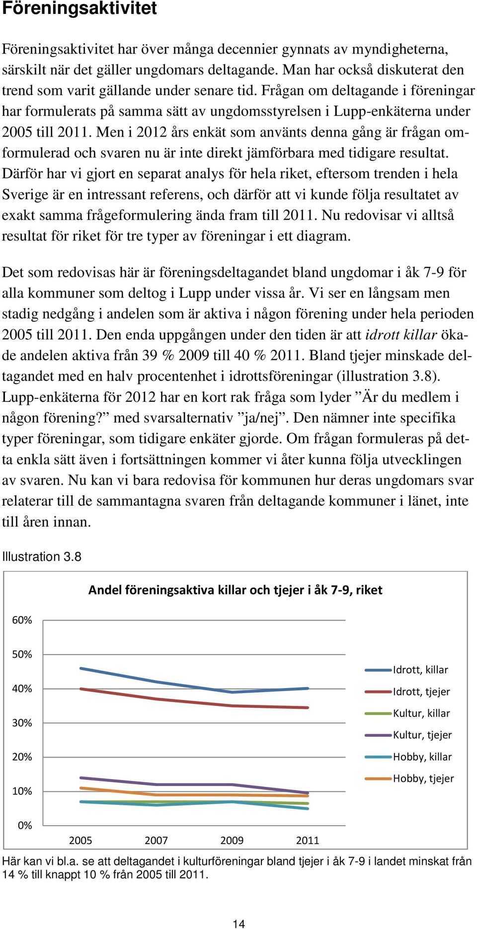 Men i 2012 års enkät som använts denna gång är frågan omformulerad och svaren nu är inte direkt jämförbara med tidigare resultat.