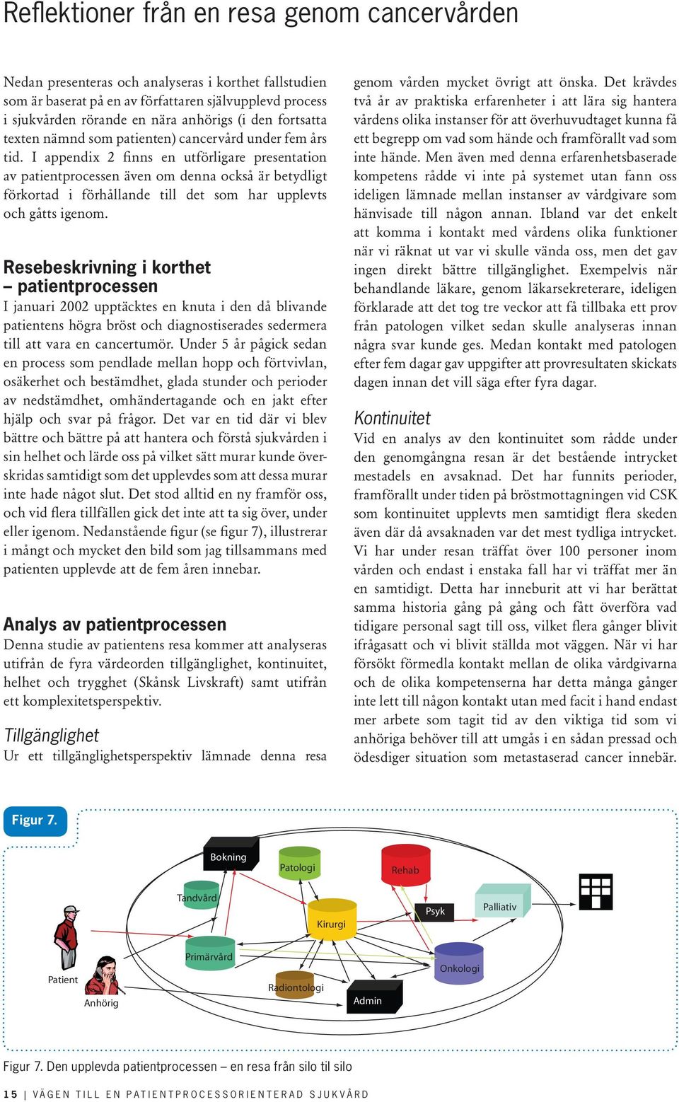 I appendix 2 finns en utförligare presentation av patientprocessen även om denna också är betydligt förkortad i förhållande till det som har upplevts och gåtts igenom.