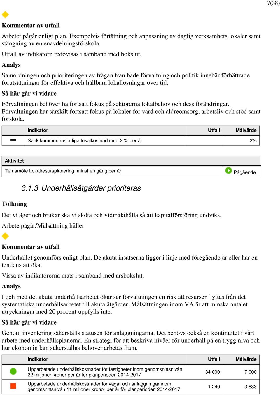 Analys Samordningen och prioriteringen av frågan från både förvaltning och politik innebär förbättrade förutsättningar för effektiva och hållbara lokallösningar över tid.