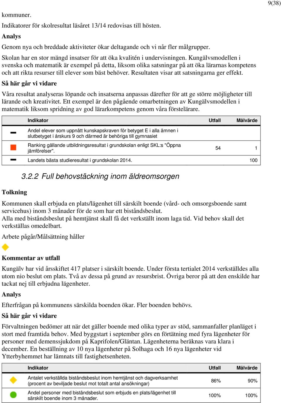 Kungälvsmodellen i svenska och matematik är exempel på detta, liksom olika satsningar på att öka lärarnas kompetens och att rikta resurser till elever som bäst behöver.