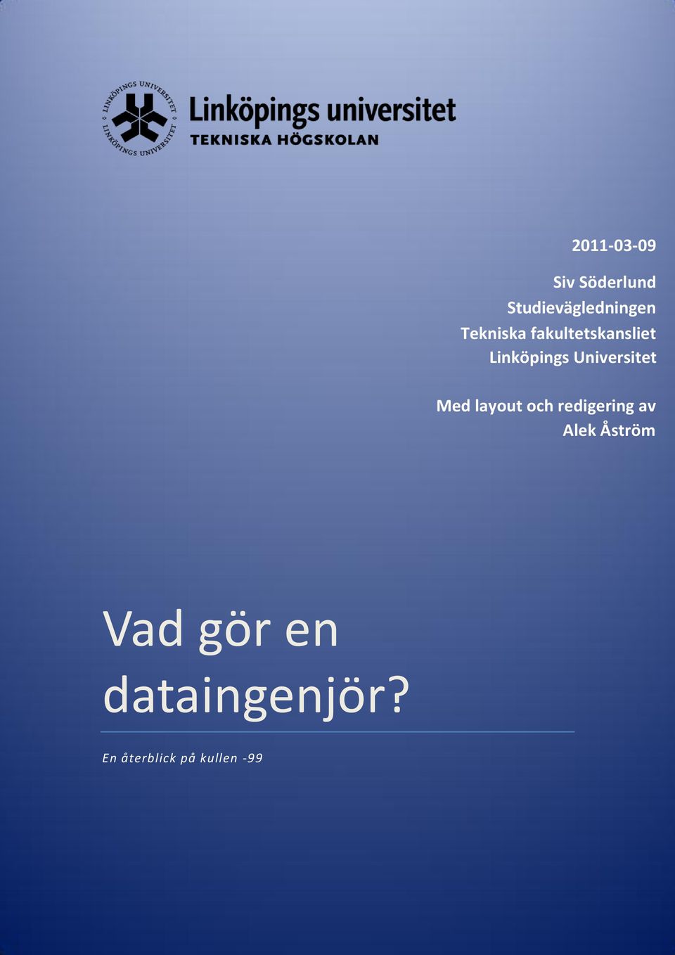 Universitet Med layout och redigering av Alek